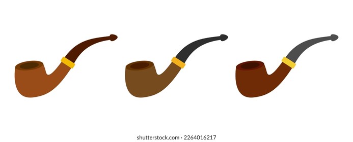 Raucherpfeife einzeln auf ebene Art