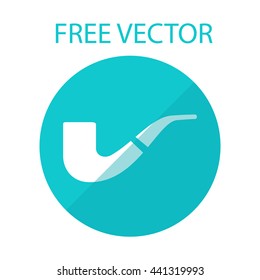 smoking pipe free vector style flat