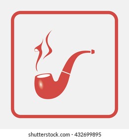 Smoking pipe icon.