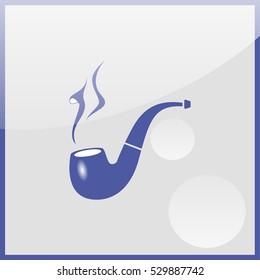 Smoking pipe icon.