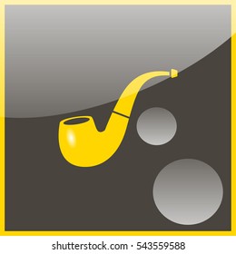 Smoking pipe icon.