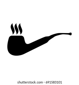 Smoking pipe icon .