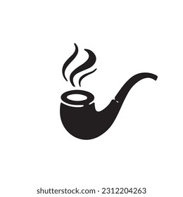 smoking pipe icon clipart design