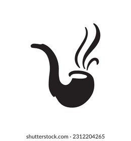 smoking pipe icon clipart design