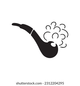 smoking pipe icon clipart design