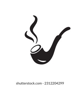 smoking pipe icon clipart design