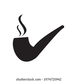 smoking pipe icon design illustration symbol