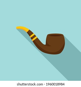 Smoking pipe icon. Flat illustration of Smoking pipe vector icon for web design