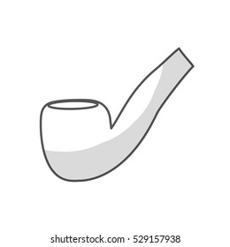 smoking pipe icon image vector illustration design