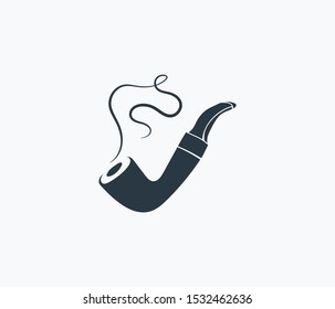 Smoking pipe icon isolated on clean background. Smoking pipe icon concept drawing icon in modern style. Vector illustration for your web mobile logo app UI design.