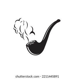 plantilla de diseño de vectores de iconos de canalización de cigarrillos