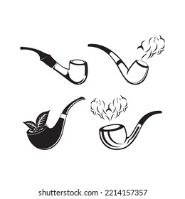 plantilla de diseño de vectores de iconos de canalización de cigarrillos