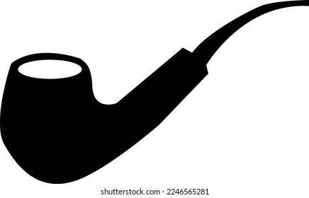 Smoking pipe icon on white background. Old smoking pipe sign. flat style.