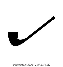 Smoking pipe icon on white background. Vector illustration.