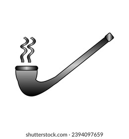 Smoking pipe icon on white background. Vector illustration.