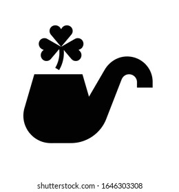 Smoking pipe icon, Saint patrick's day related vector illustration