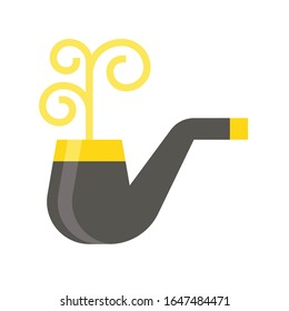 Smoking pipe icon, Saint patrick's day related vector illustration