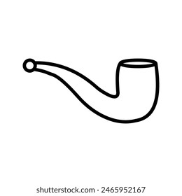 Smoking pipe icon. sign for mobile concept and web design color editable