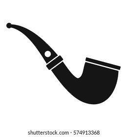 Smoking pipe icon. Simple illustration of smoking pipe vector icon for web