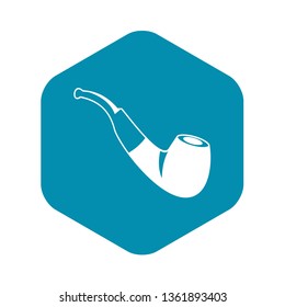 Smoking pipe icon in simple style isolated on white background. Accessory symbol