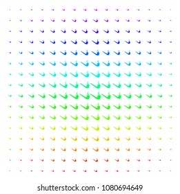Smoking Pipe icon spectral halftone pattern. Vector smoking pipe objects organized into halftone grid with vertical spectral gradient. Designed for backgrounds, covers and abstraction concepts.