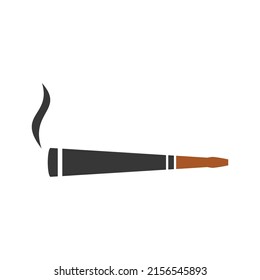 Smoking pipe icon vector flat design
