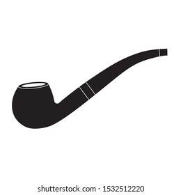 smoking pipe icon - vector illustration