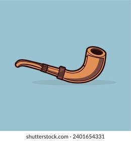 smoking pipe icon vector illustration