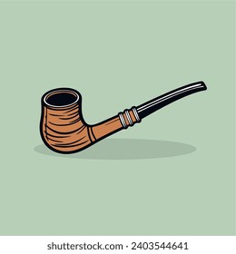smoking pipe icon vector illustration