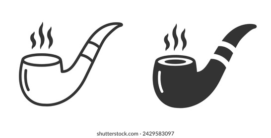 Smoking Pipe Icon. Vector Illustration.