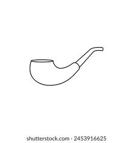 Smoking pipe icon vector. Smoking illustration sign. Tobacco symbol or logo.