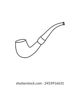 Smoking pipe icon vector. Smoking illustration sign. Tobacco symbol or logo.