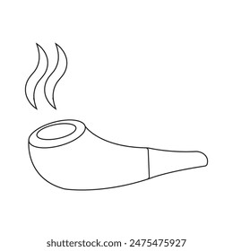 smoking pipe icon vector illustration design