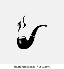 Smoking pipe icon. Vector illustration.
