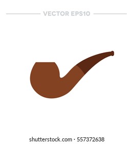 smoking pipe icon. vector illustration