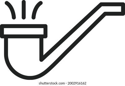 Smoking Pipe icon vector image. Can also be used for Clothes and Accessories. Suitable for mobile apps, web apps and print media.