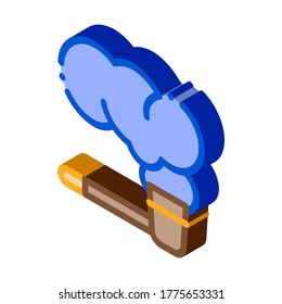 Smoking Pipe Icon Vector. Isometric Smoking Pipe isometric sign. color isolated symbol illustration