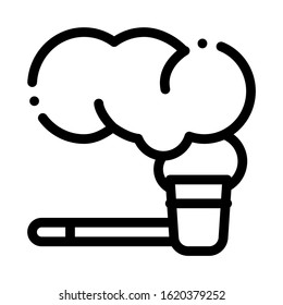 Smoking Pipe Icon Vector. Outline Smoking Pipe Sign. Isolated Contour Symbol Illustration