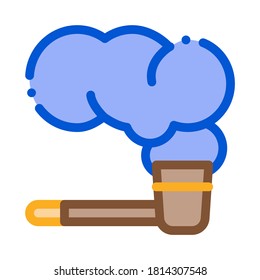 Raucher-Pipe-Symbol Vektorgrafik. Rahmenrauchzeichen Illustration des isolierten Stumpfsymboles