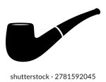 Smoking pipe icon Vector, Smoking pipe silhouette
