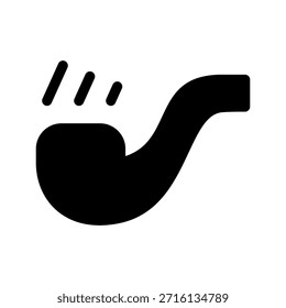 Ilustración de diseño de símbolo de Vector de icono de pipa de fumar