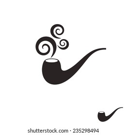 Smoking pipe. Isolated icon on white background. Vector illustration