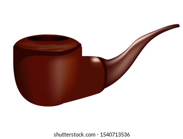 smoking pipe isolated on a white background