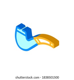 smoking pipe isometric icon vector. smoking pipe sign. isolated symbol illustration
