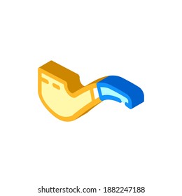 smoking pipe isometric icon vector. smoking pipe sign. isolated symbol illustration