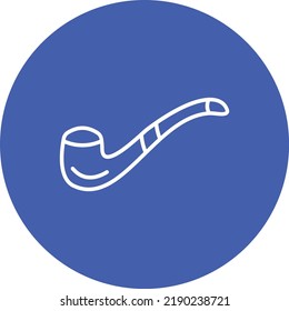Smoking Pipe line circle icon vector image. Can also be used for web apps, mobile apps and print media.