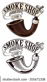 Smoking pipe logo