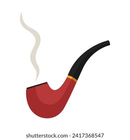 Smoking pipe on white background