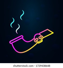 Smoking pipe, pirate nolan icon. Simple thin line, outline vector of Pirate icons for ui and ux, website or mobile application