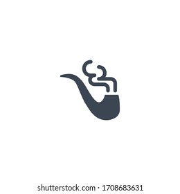 Icono de glifo vectorial relacionado con la tubería de humo. Aislado sobre fondo blanco. Ilustración vectorial.